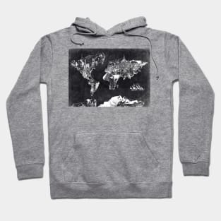 world map landmarks Hoodie